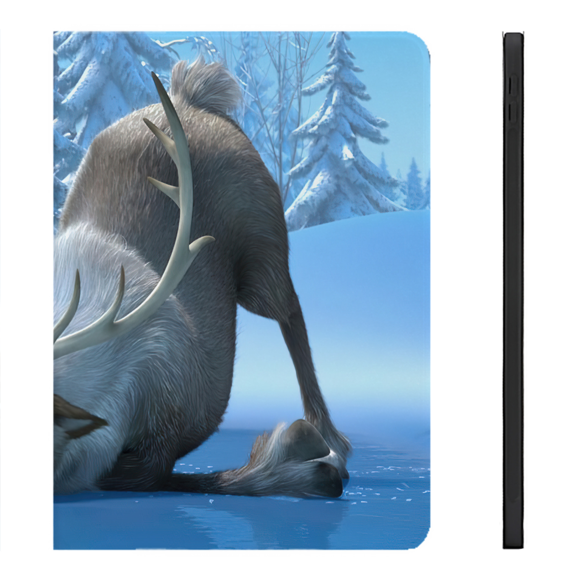 （画像用） アナと雪の女王 アンナ エルサ Frozen Anna Elsa IPadケース ペンホルダー付き ブックスタイルデザイン